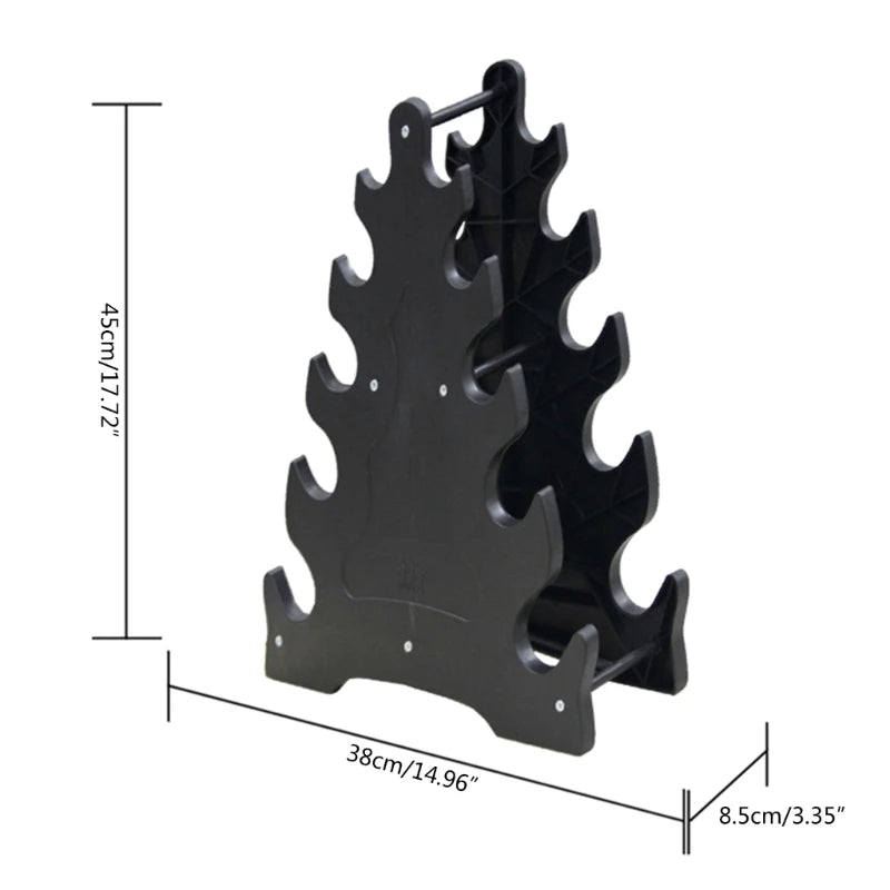 5 Tiers Weight Rack Weights Dumbbell Bracket Storage Rack Gym Dumbbell Stand R66E