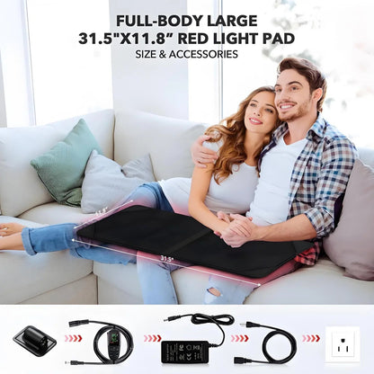 Red Light Therapy Pad Infrared LED Full Body Mat Device Back Muscle Pain Relief, Body Pain Relief, Muscle Repair