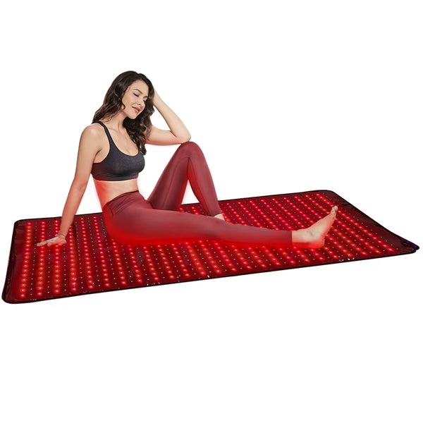 Red Light Therapy Yoga Mat Pilates Mat with 660Nm 850Nm Infrared Light Therapy for Home and Gym Use Pain Relief
