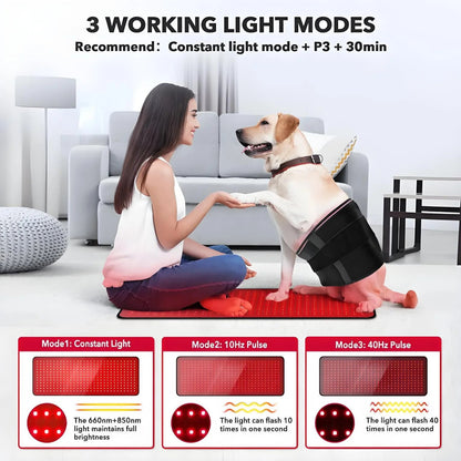 Red Light Therapy Pad Infrared LED Full Body Mat Device Back Muscle Pain Relief, Body Pain Relief, Muscle Repair