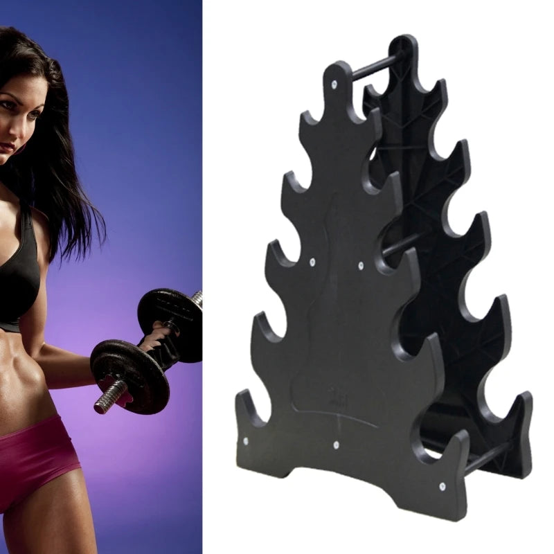 5 Tiers Weight Rack Weights Dumbbell Bracket Storage Rack Gym Dumbbell Stand R66E