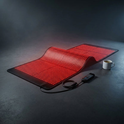 1440 Leds Red Infrared Light Therapy Mat 660Nm850Nm near Infrared Light Device Large Pad 76"X 24"For Body Pain Relief Power 160W — Studio Shot