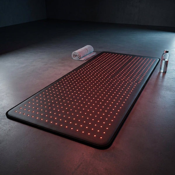 Most Popular Red Light Therapy Yoga Mat Pilates Mat with 660Nm 850Nm Infrared Light Therapy for Home and Gym Use Pain Relief — Studio Shot