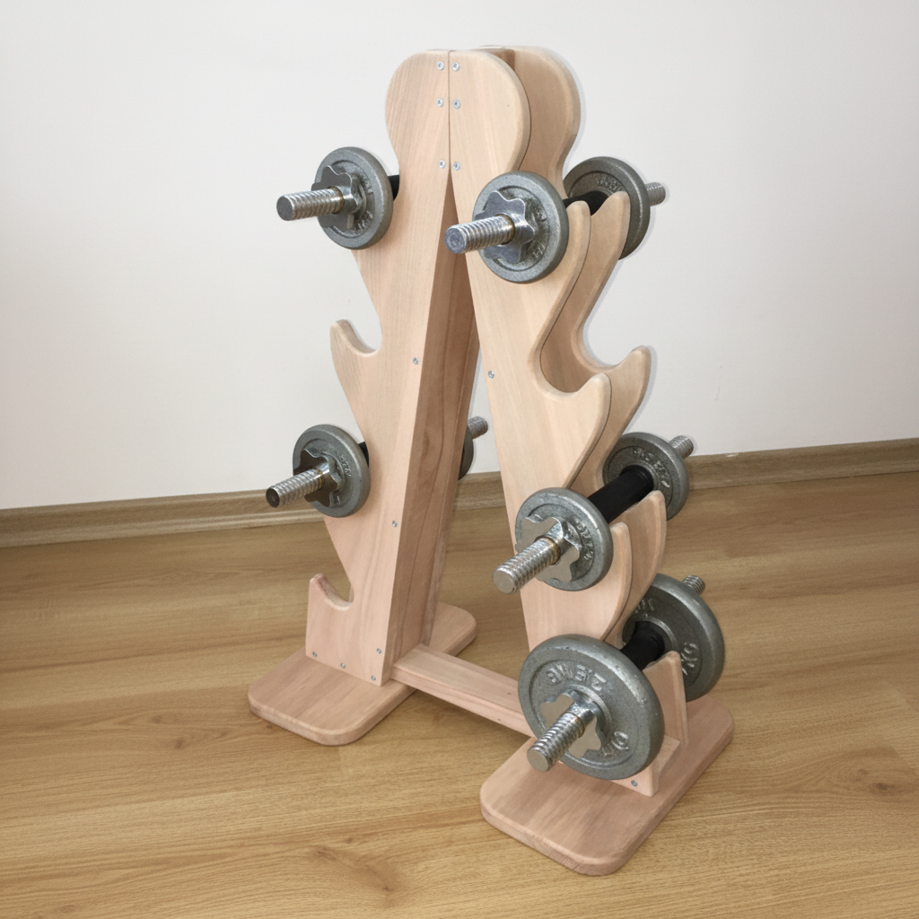 Dumbbell Rack , Wooden Dumbbell Rack, Home Gym Weight Rack , Dumbbell Weight Rack , Home Gym Weight Storage